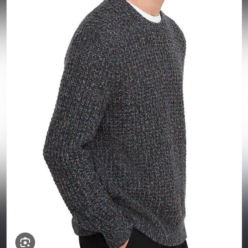 VINCE MARLED WAFFLE CREWNECK SWEATER - Picture 2 of 5